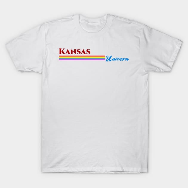 Kansas Unicorn Gift T-Shirt by Easy On Me